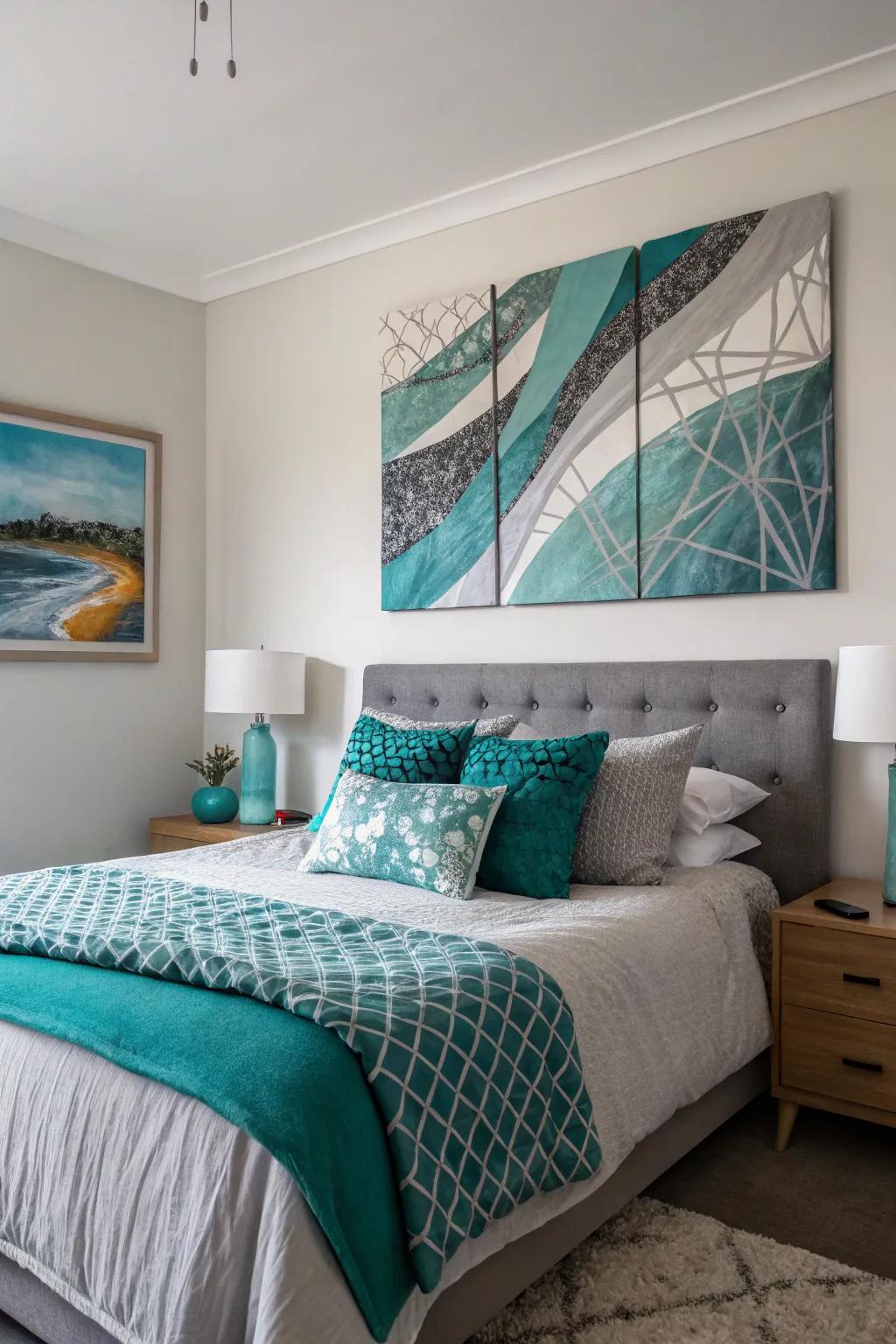 Artwork provides a striking focal point.