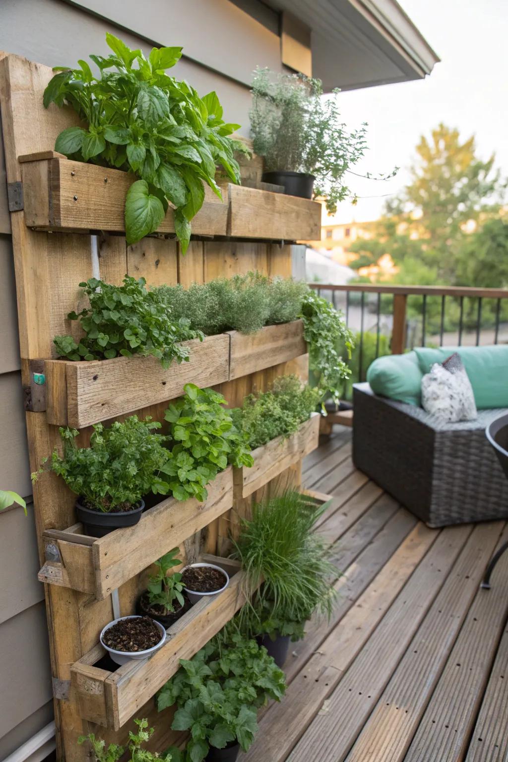 Build a budget-friendly vertical herb garden.