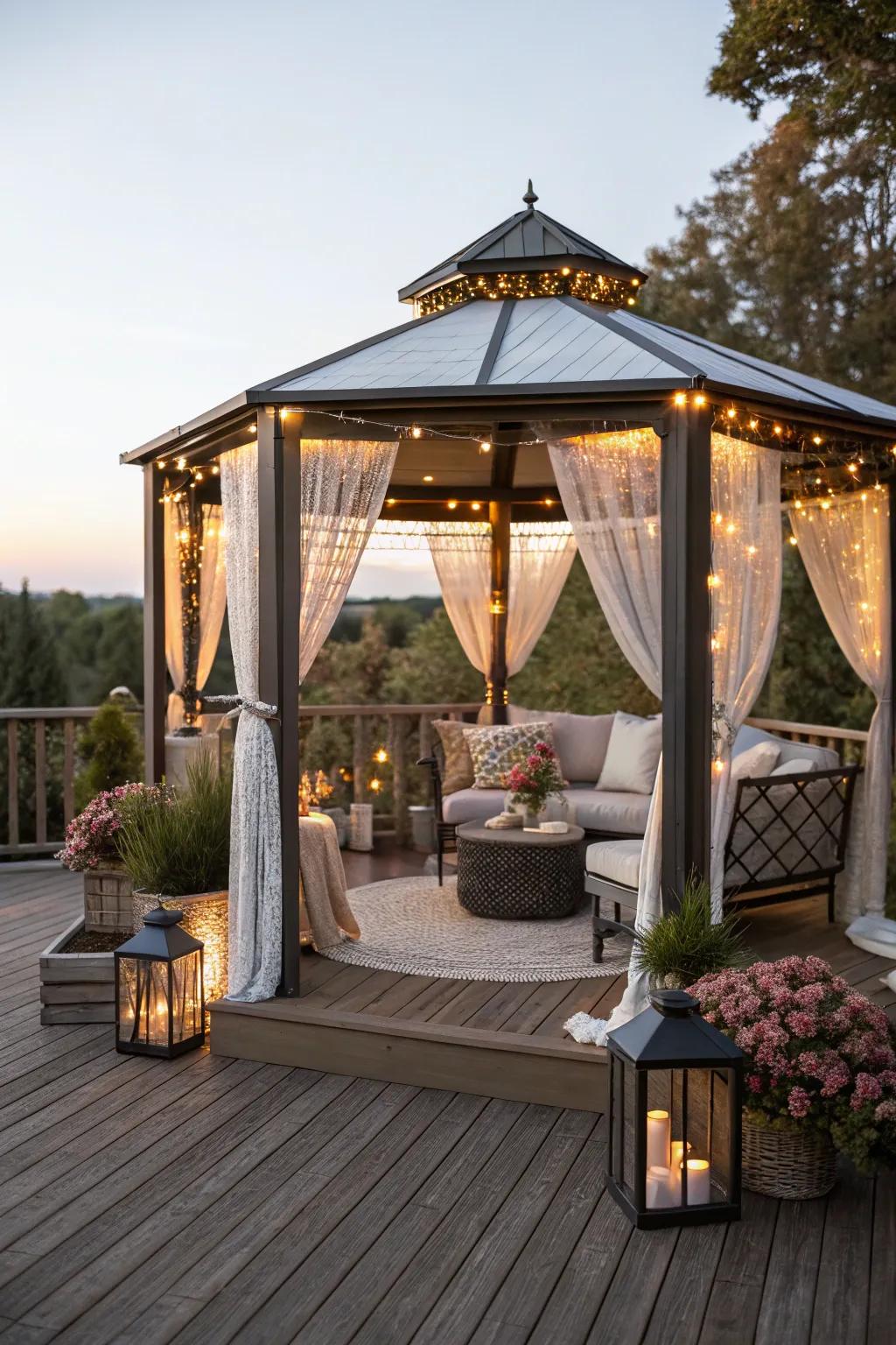 Gazebos present shaded refinement, a supreme location for unwinding.