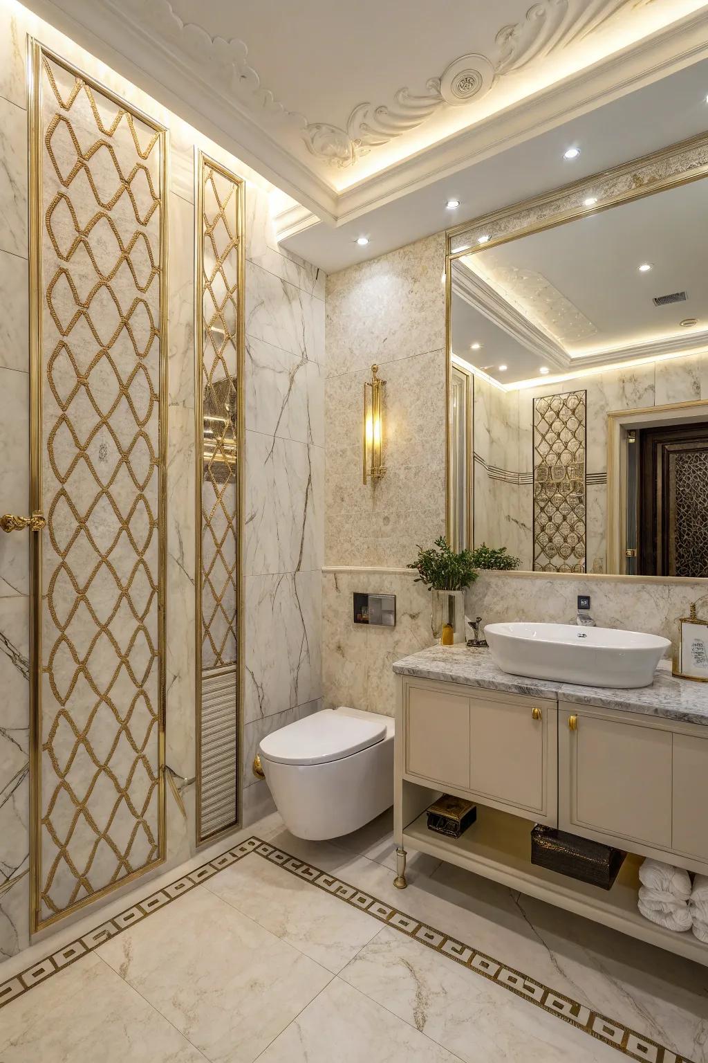 Washroom facade for a smooth, lavish impression.