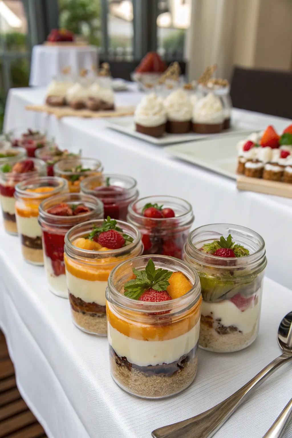 Tailored petite dessert vessels that enchant guests.