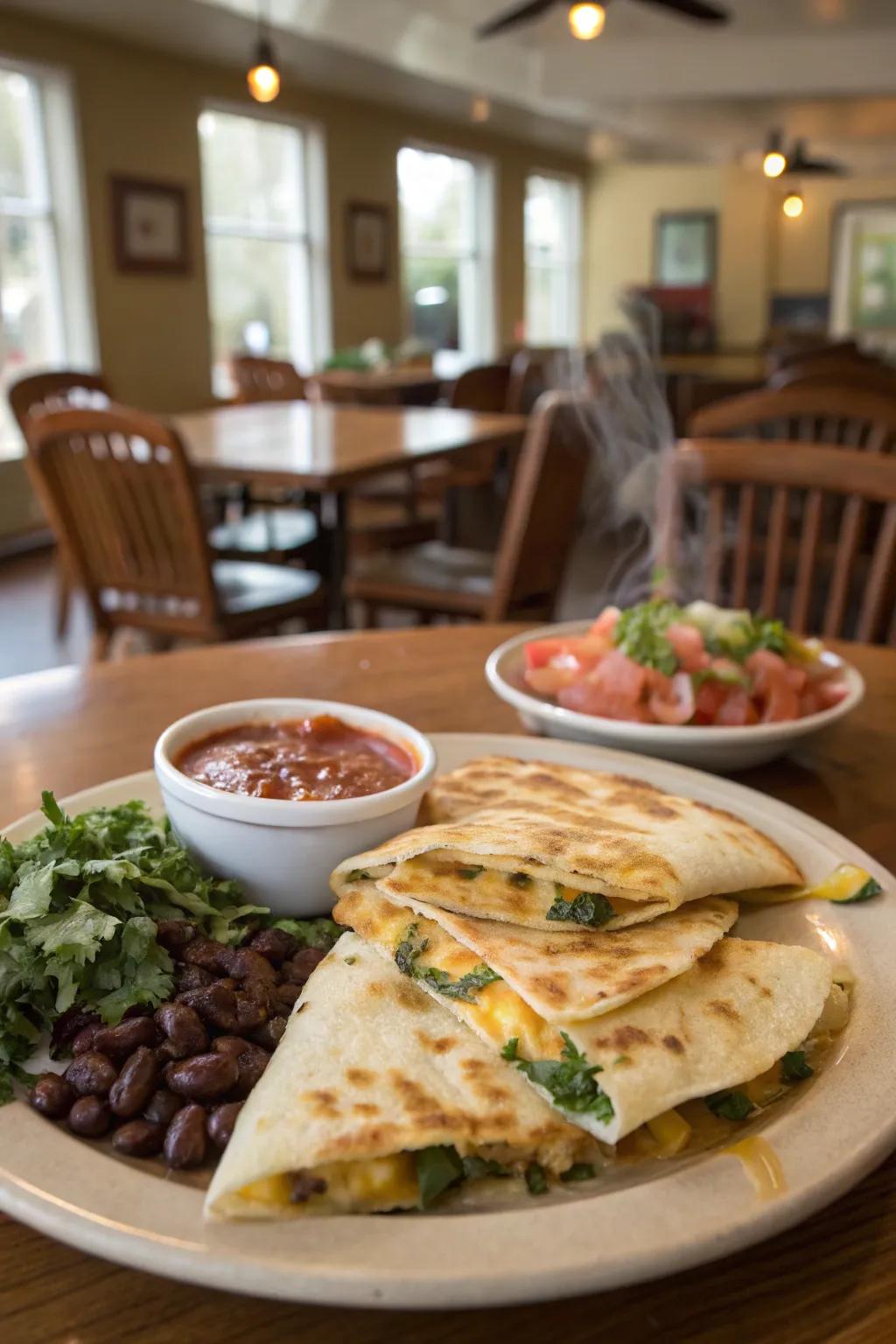 Fully-loaded quesadillas, perfect for a quick and tasty meal.