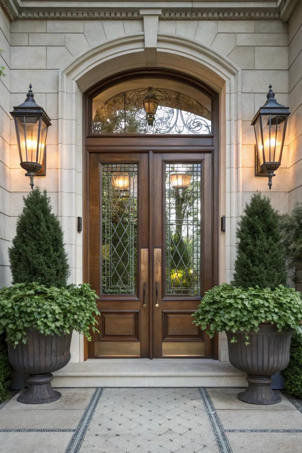 Harmonious symmetry that welcomes guests with balanced elegance.