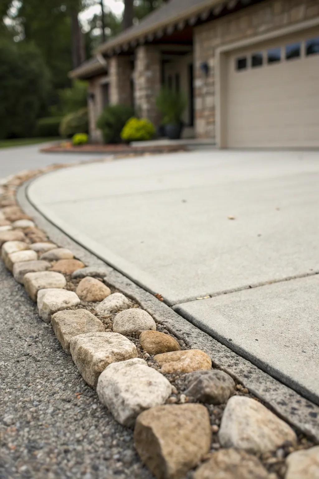 Decorative borders can make any driveway look better.