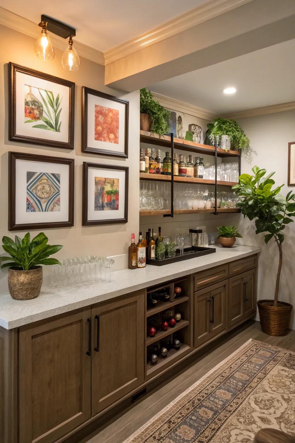 Personal touches make your bar distinctly yours.