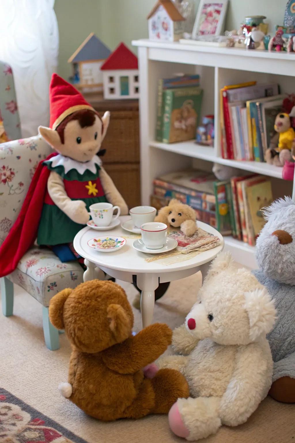 Welcome your elf and friends for a delightful tea party.