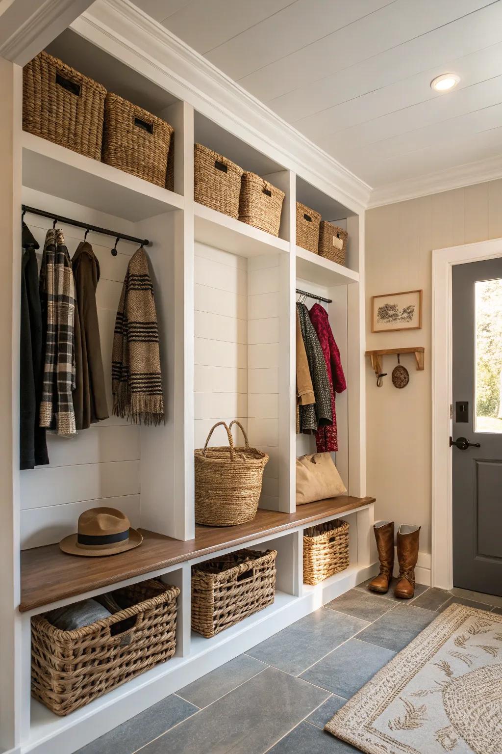 Storage keeps your entrance neat and stylish.
