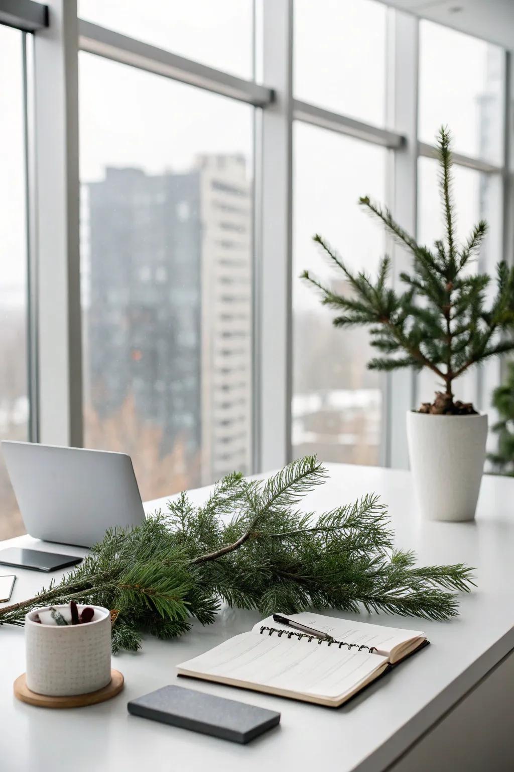 A simple cascade with simple limbs in a modern study.