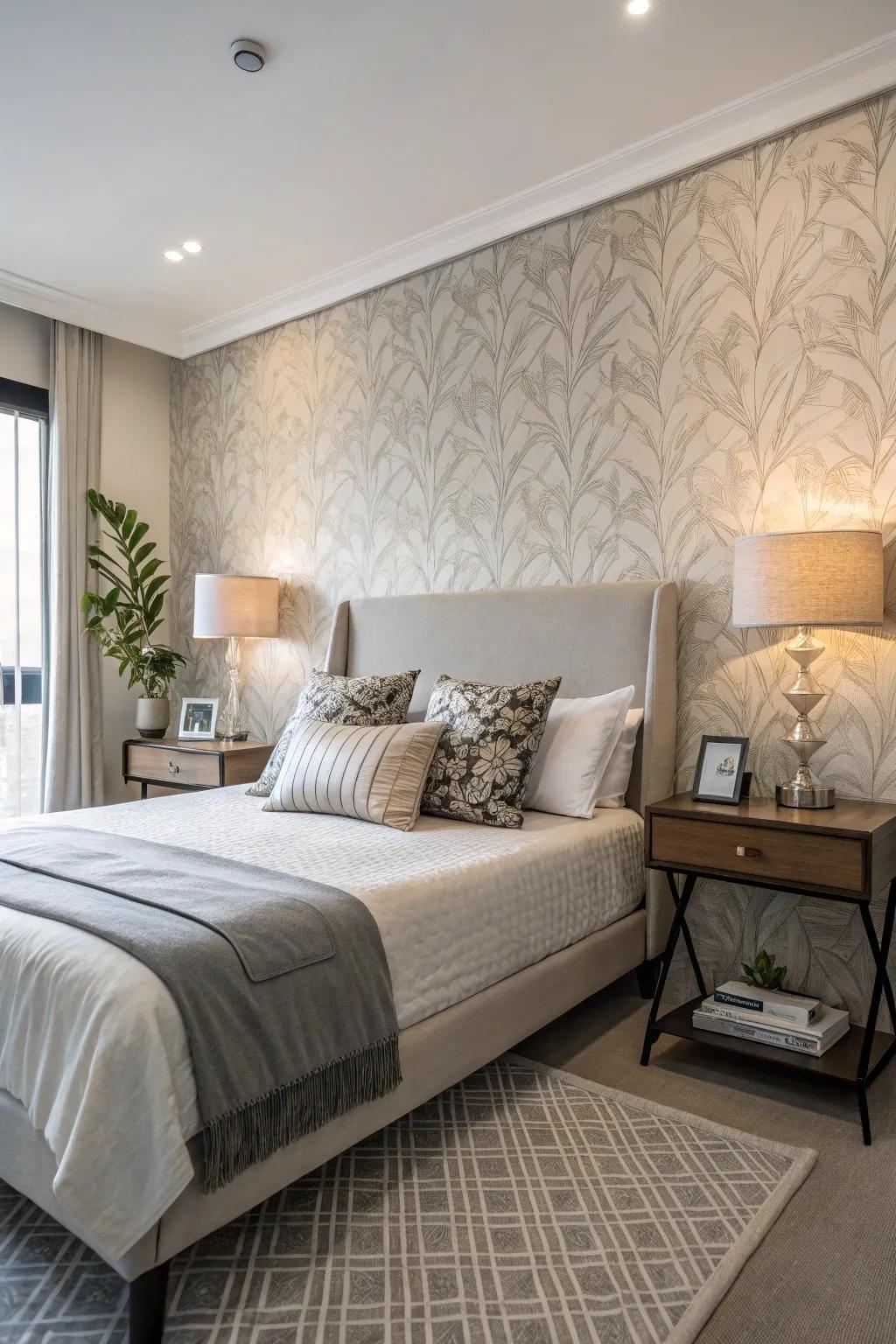 Stickle options make fabric wallpaper simple and good for renters.