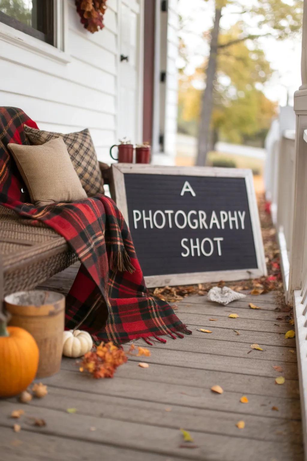 Enhance your porch with a cozy woven fabric marker.