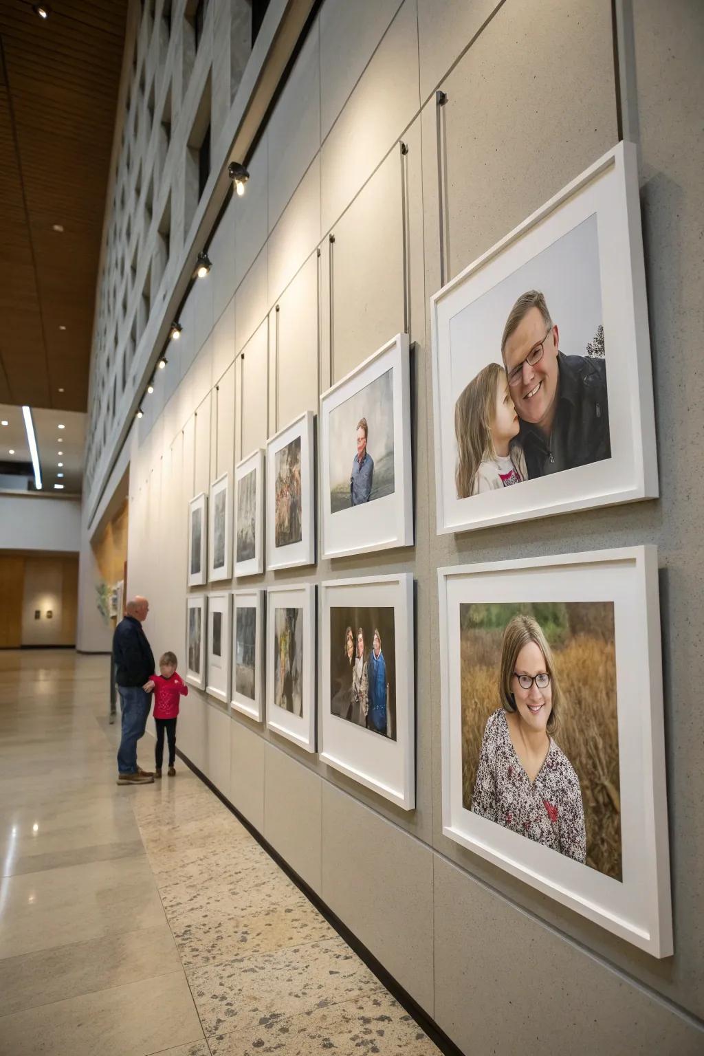 Exaggerated family photos create an audacious statement and command attention.