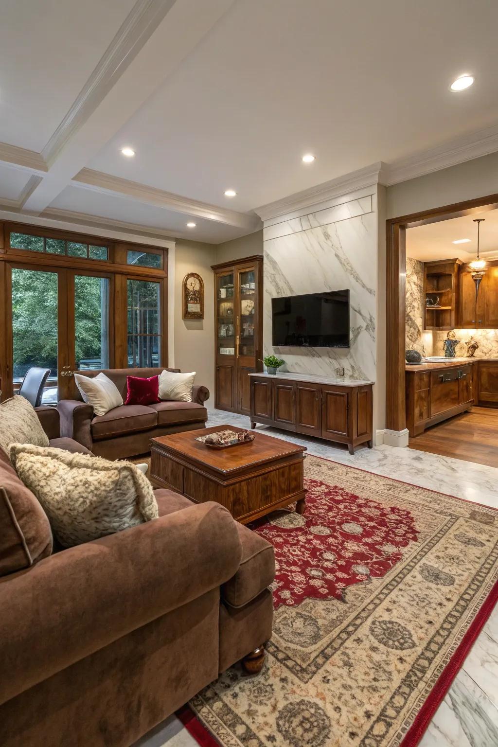 Textures enhancing the depth and interest.