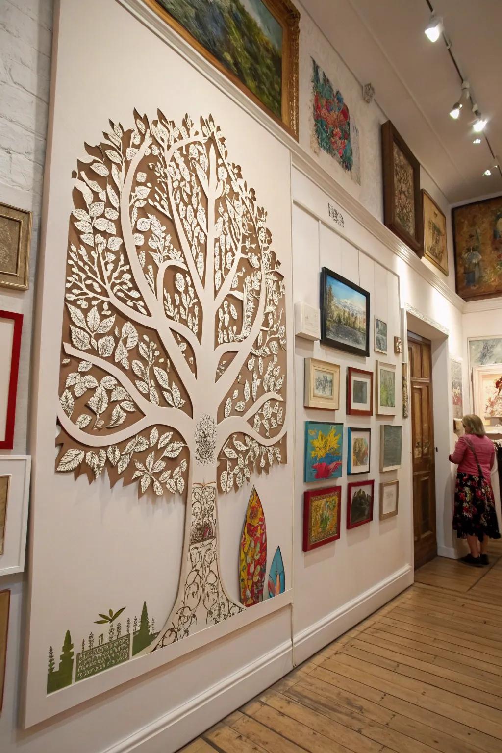 3D layered trees provide a unique visual experience.