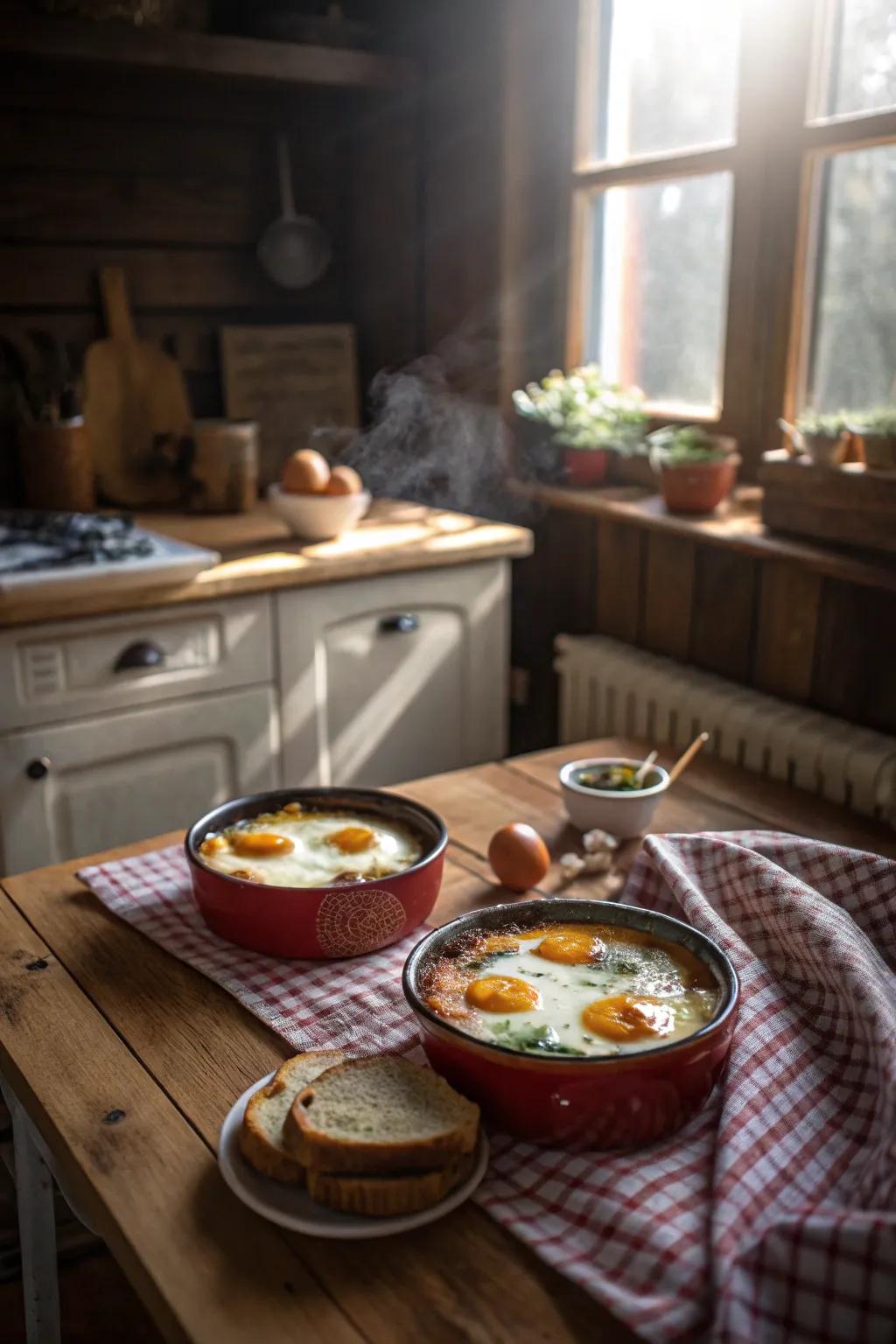 Eggs in cloud nests bring a touch of whimsy to any meal.