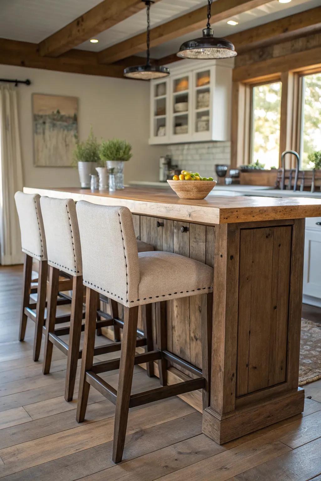Extensions fashion a gathering point, great for relaxed seating and conversations.