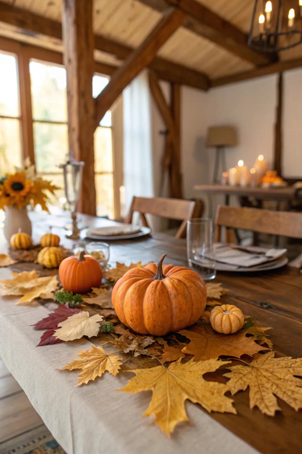 Seasonal decorations offer a timely accent to your table.