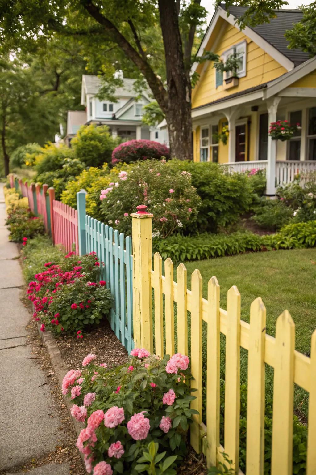 Create a bold declaration with a vividly colored fence.