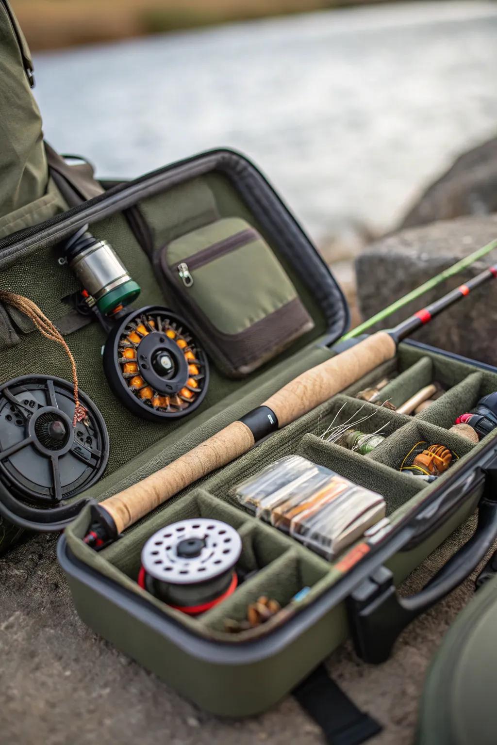 Movable gear carrier for anglers on the move.