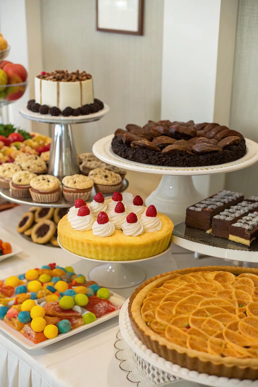 An enticing sweet treat center presenting a variety of sugary delights.