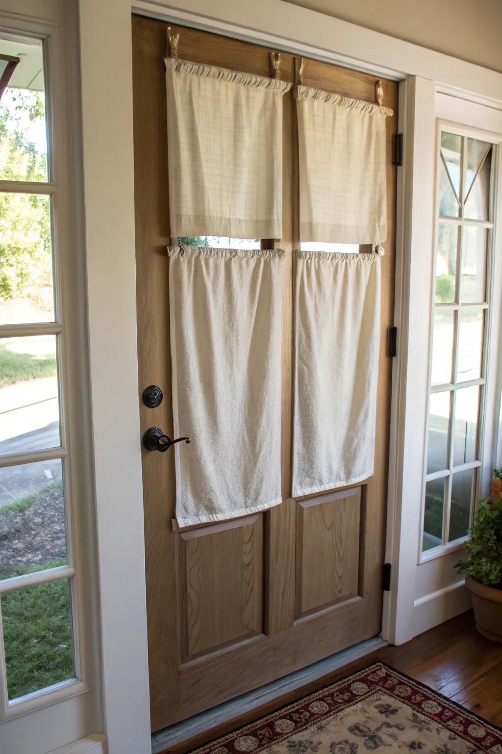 A creative DIY window covering for privacy with style.