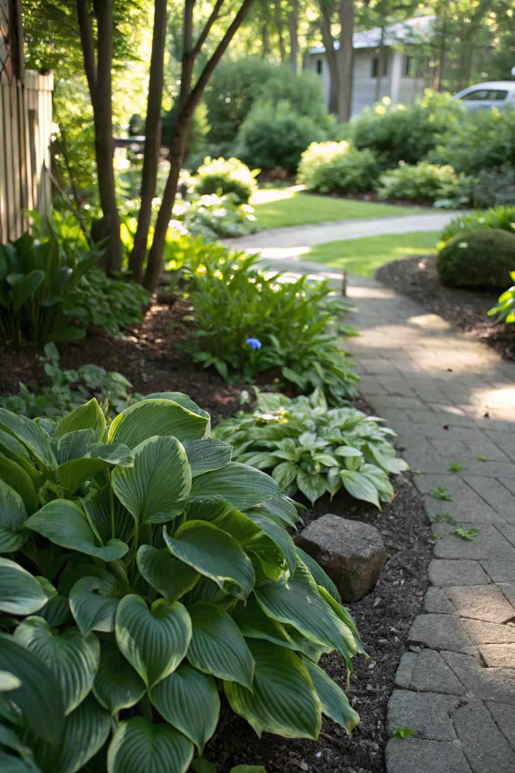 A shaded garden hideaway offers a calm and serene place to unwind.