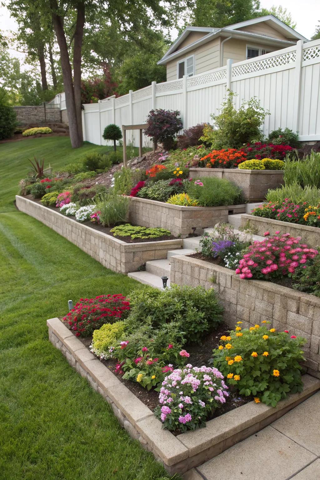 Staged arrangements add magnitude and interest.