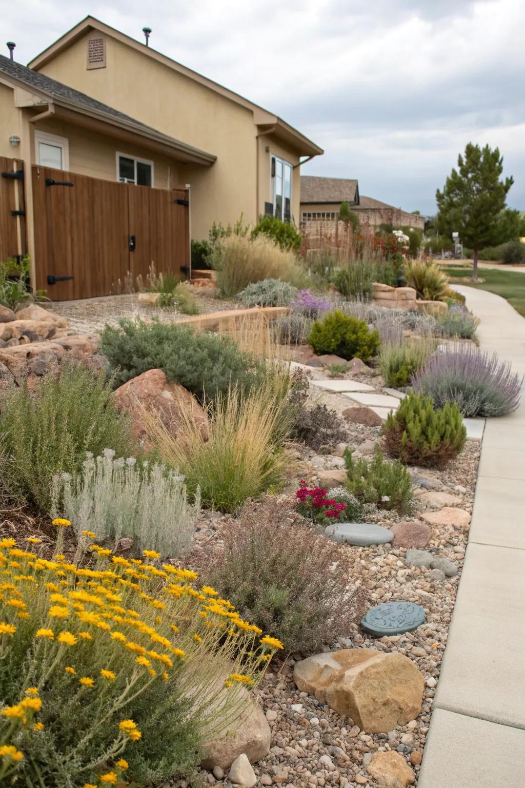 Indigenous Colorado plants bringing life and sustainability to a xeriscape.