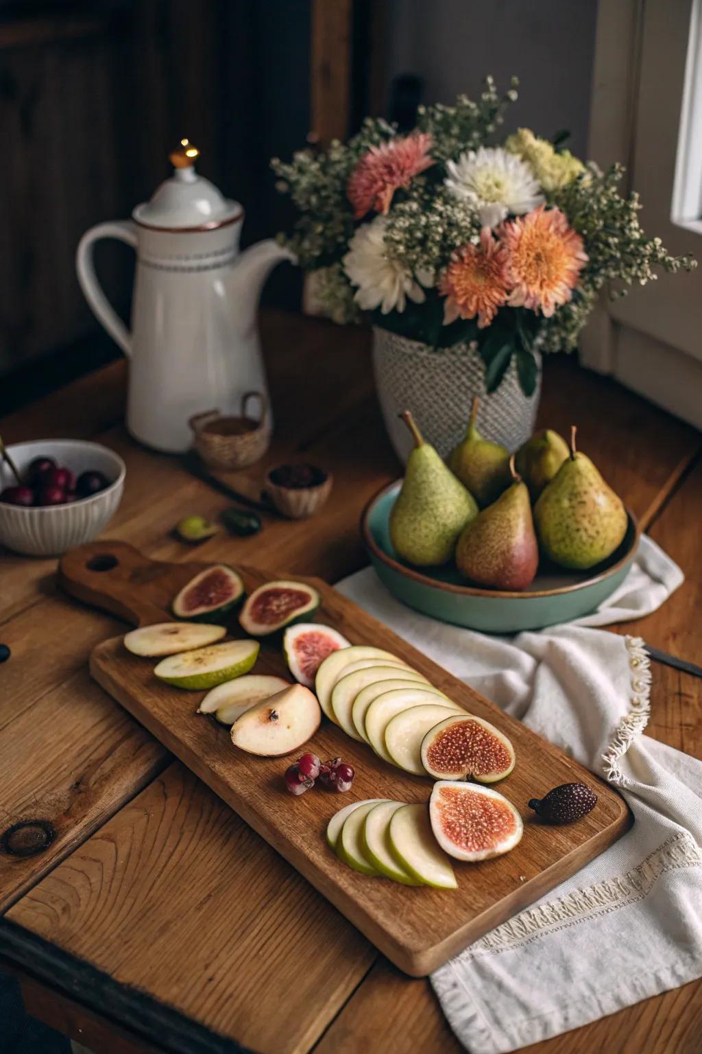 A down-to-earth fruit selection perfect for autumn gatherings.