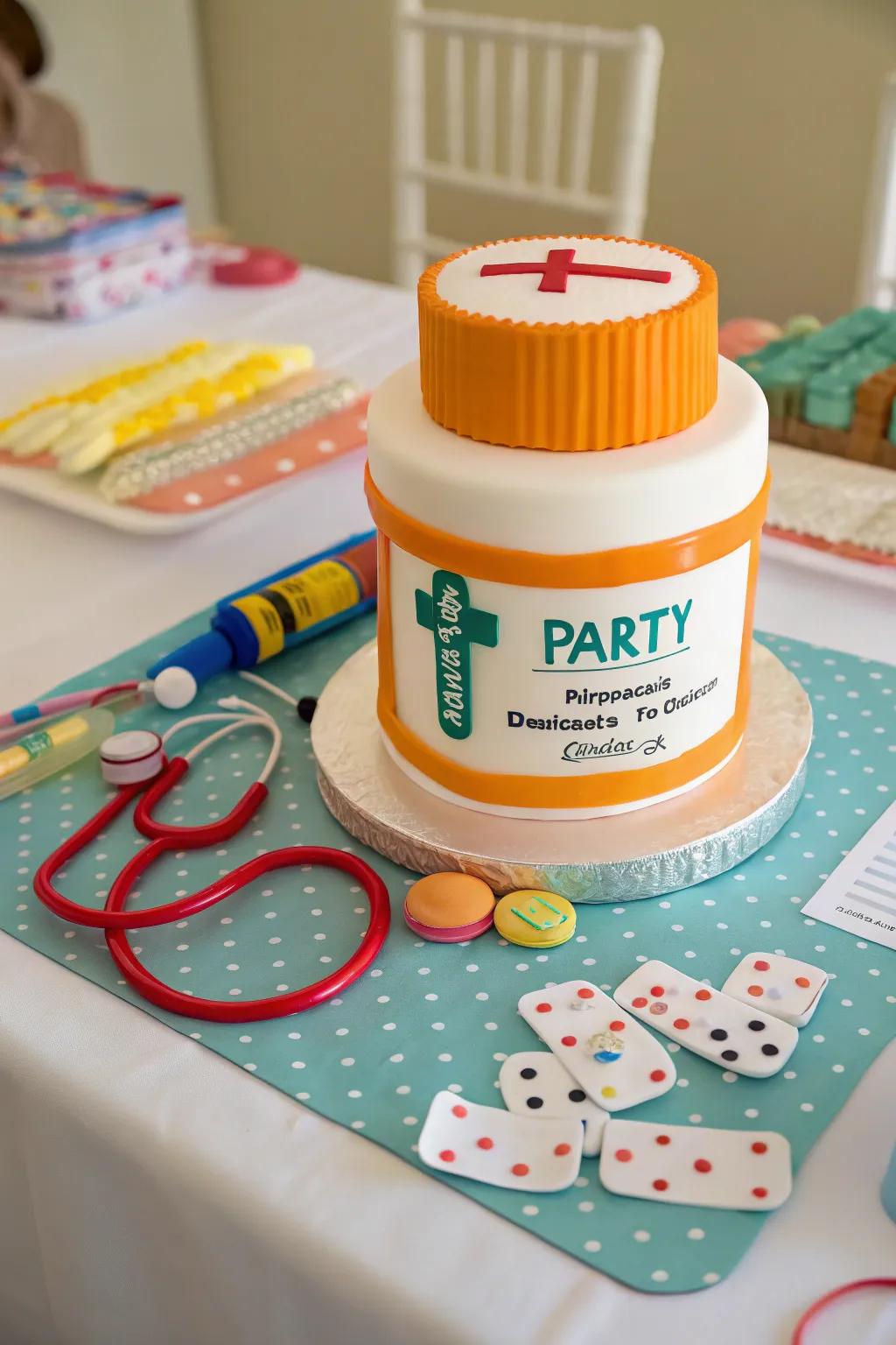 Prescribe a dose of humor with this clever 50th birthday cake!