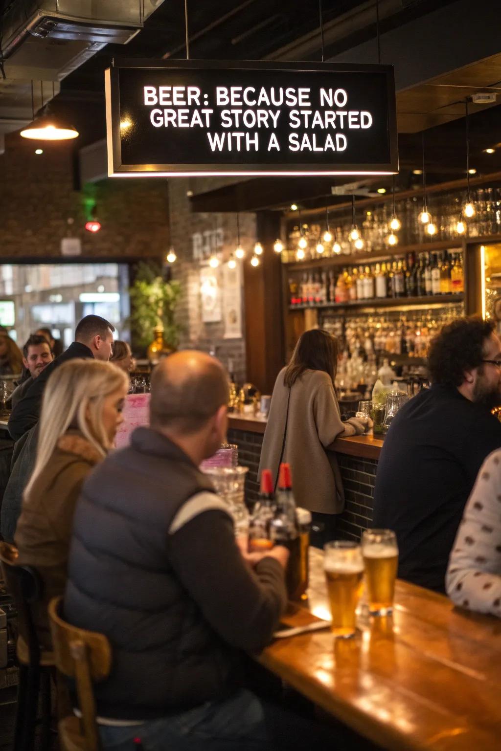 Encouraging lively storytelling over drinks.