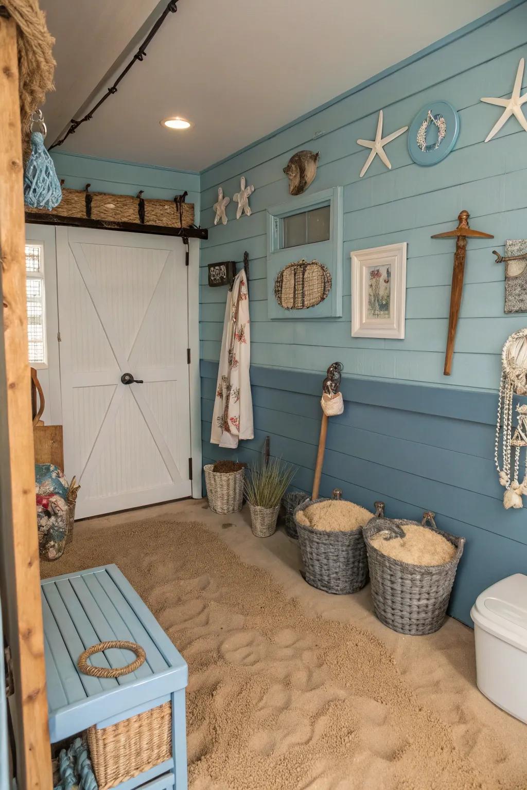 Bring the coast indoors with a beach-inspired bathroom design.
