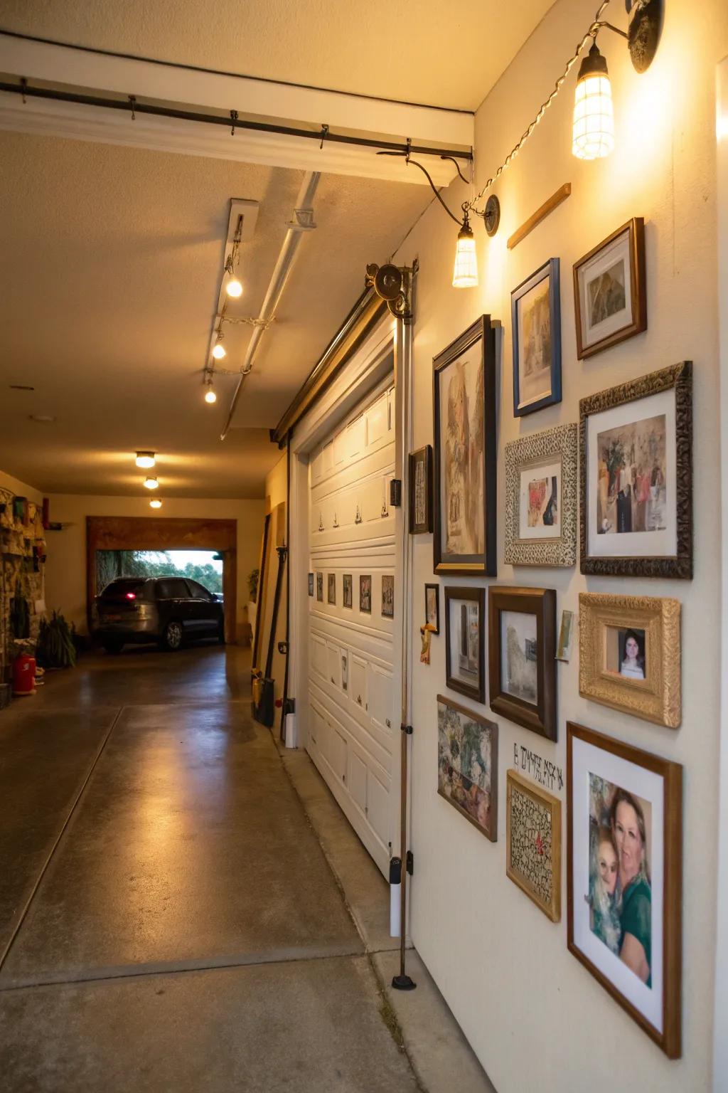 A personal gallery wall adds character and warmth to your entryway.