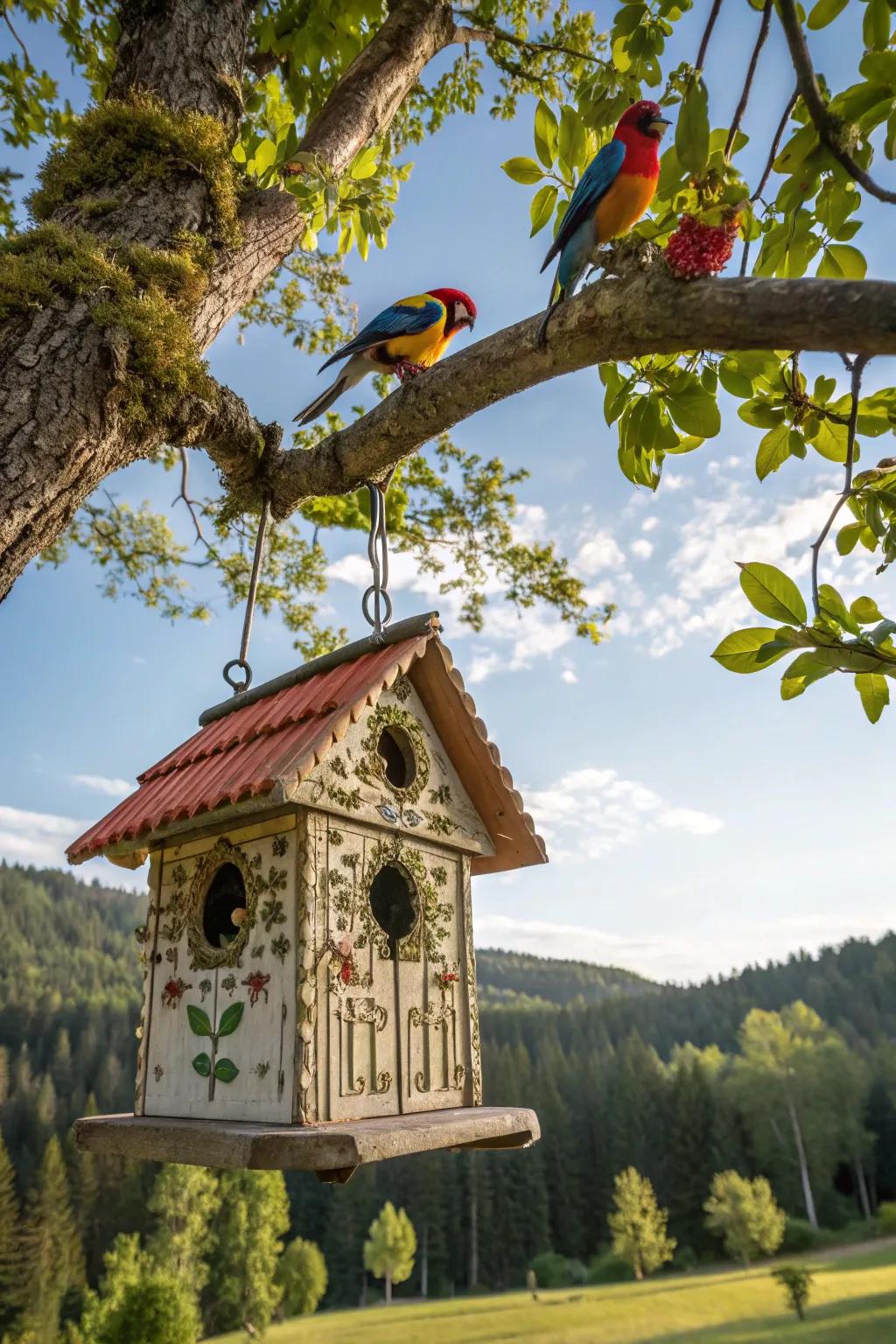 Enhance your garden with bird-friendly decor.