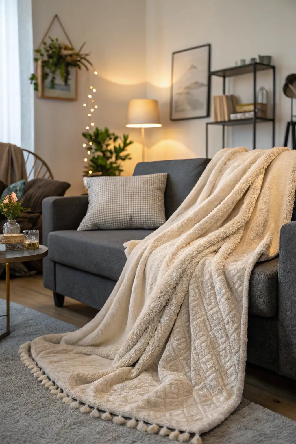 A stylish lounge wrap enhances any interior style.