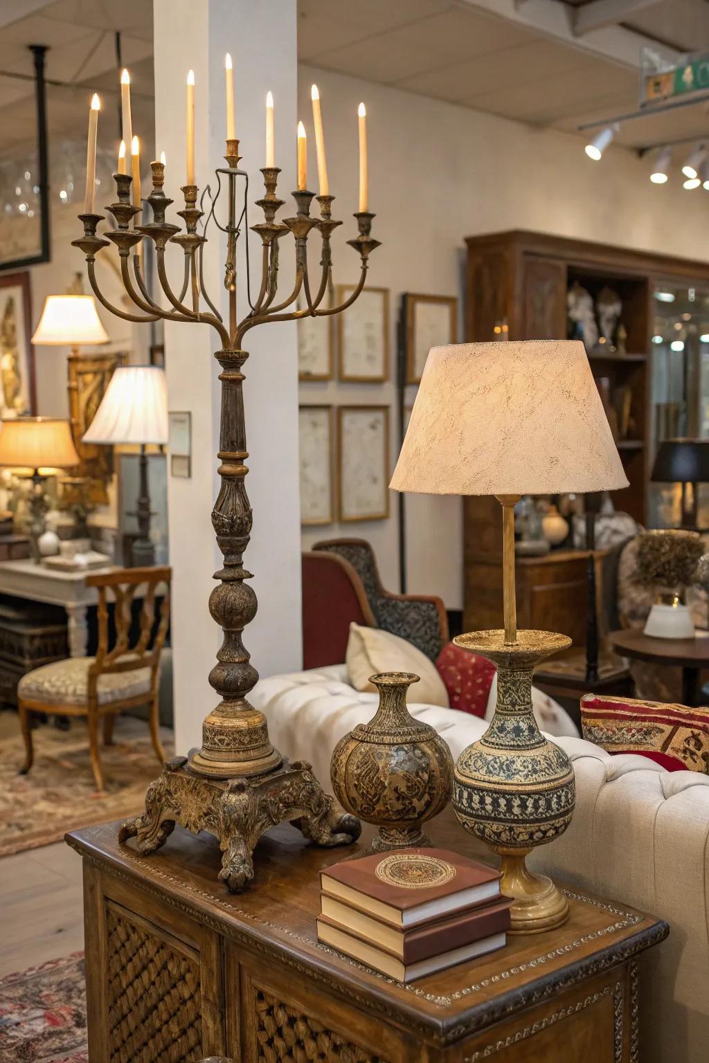 Varied accessories that impart character and intrigue.