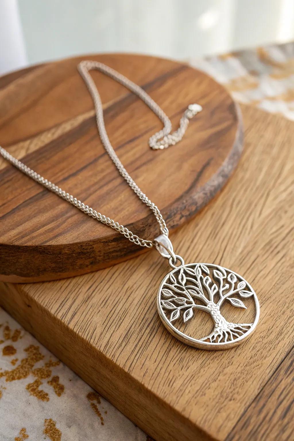 A genealogy locket, symbolizing family's roots and branches.