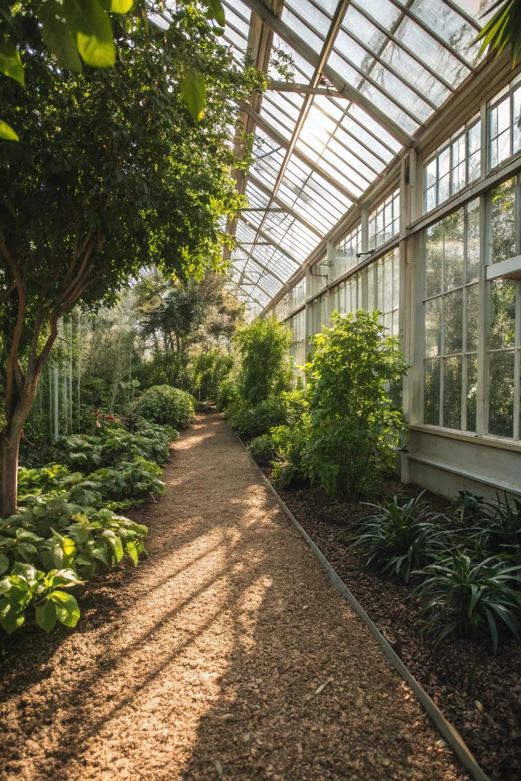 Mulch floors support sustainability and a natural ambiance.