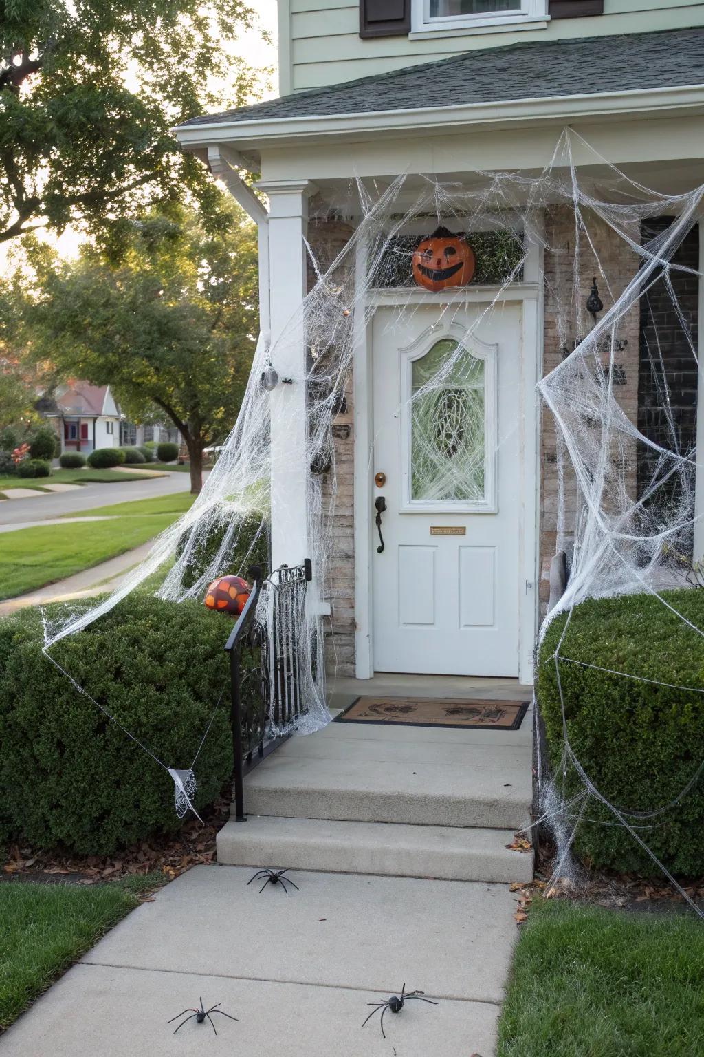 Spider silk and arachnids conjure up an immediately chilling atmosphere.