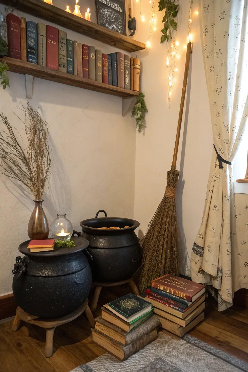 Conjure a sorceress's lair for your Halloween celebrations.