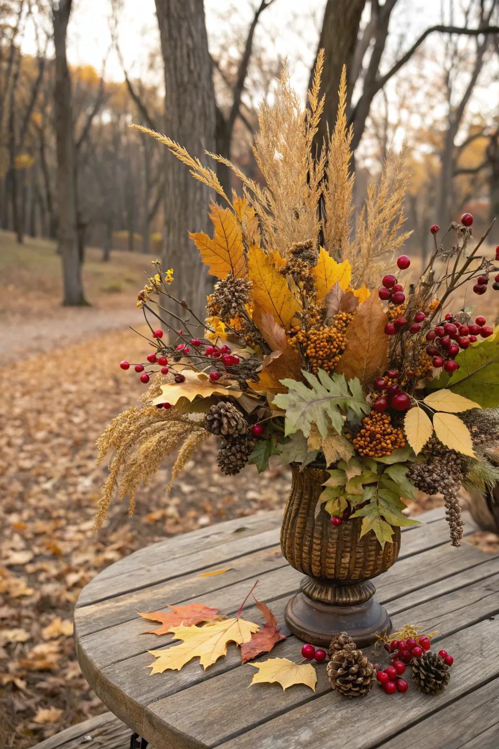 Autumn vegetation contributes countryside allure to Halloween ceremonies.