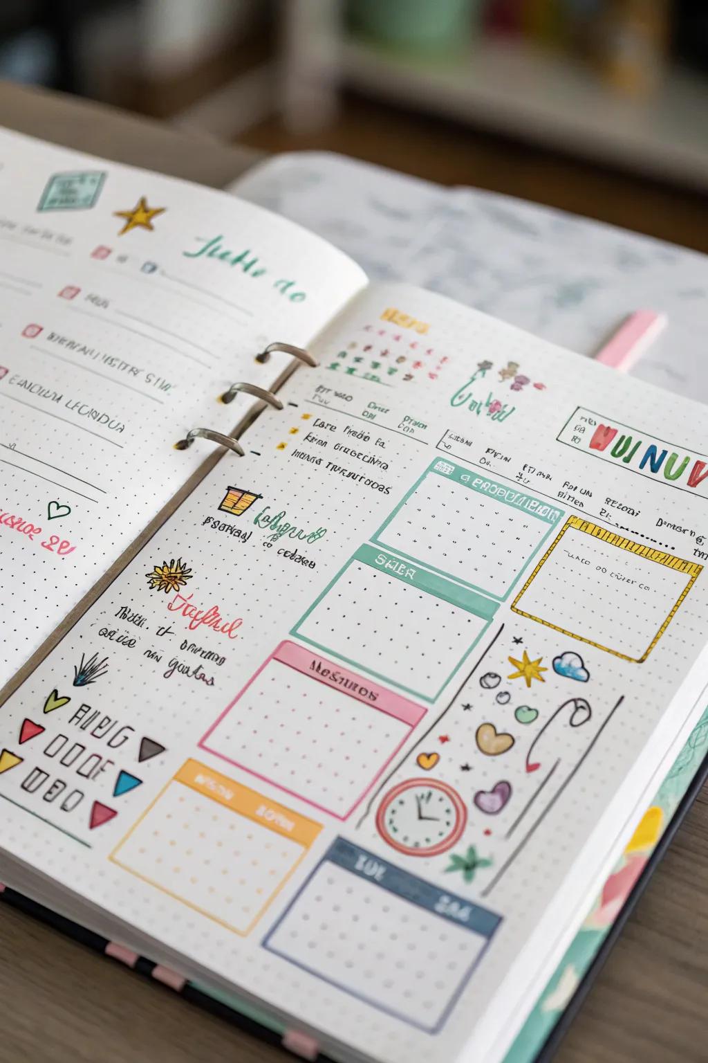 Incorporate titles smoothly into structured journal designs.
