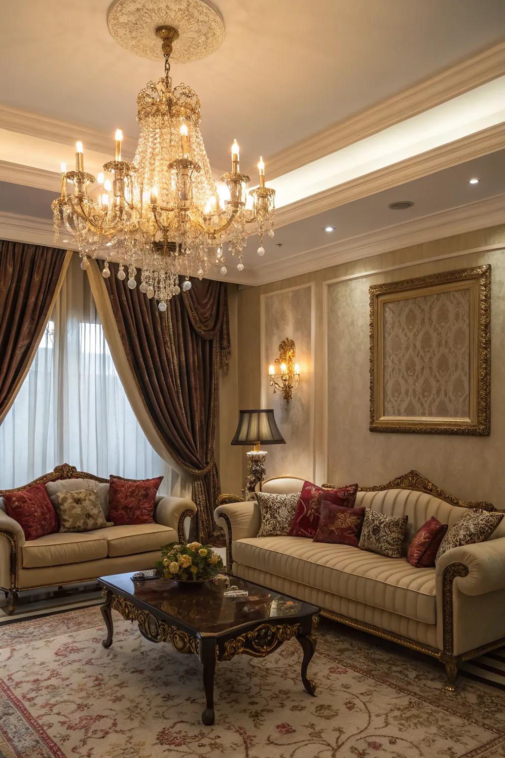 A living area filled with opulent fixtures