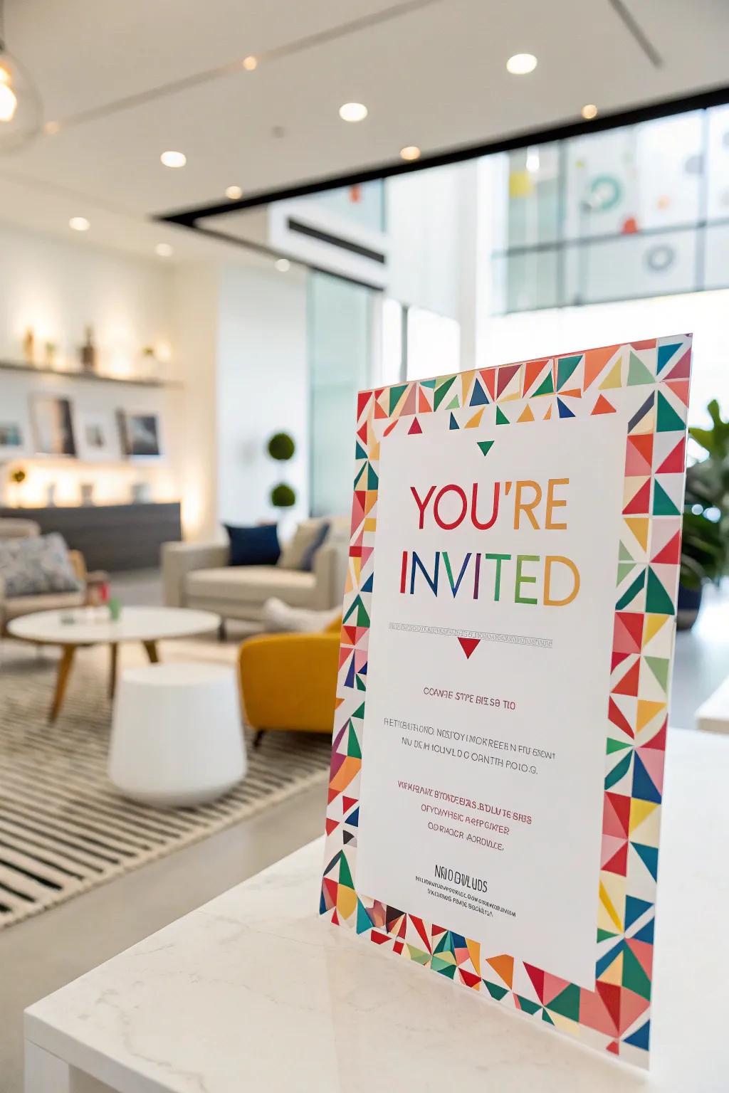Bright hues make your invitations visually appealing.