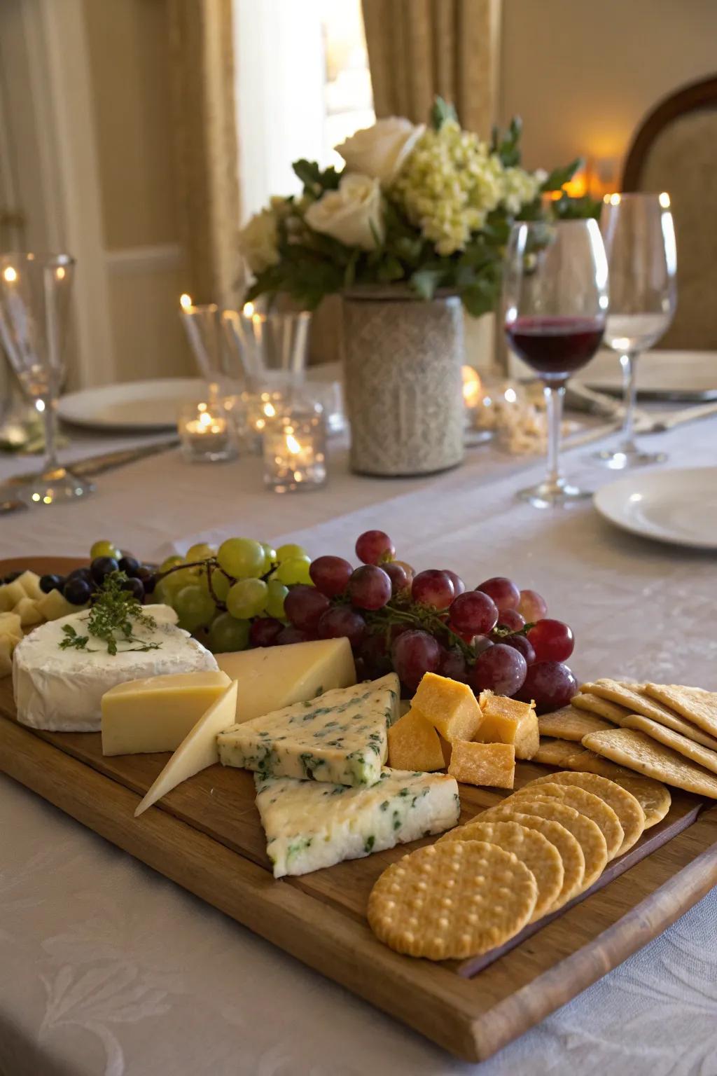 An elegant snack display, ready to host and impress guests.