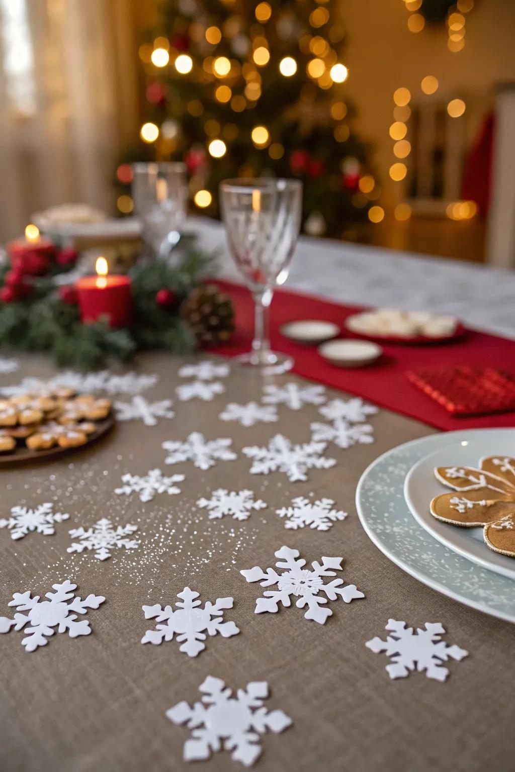 Tiny snowflakes sprinkle charm across any environment.