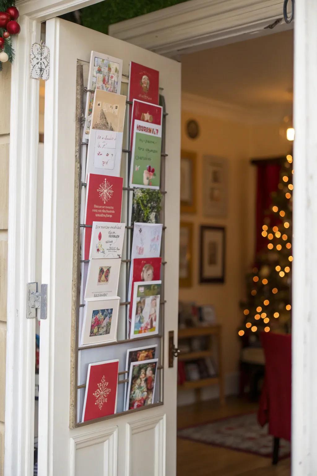 A portal display extending a warm festive greeting.