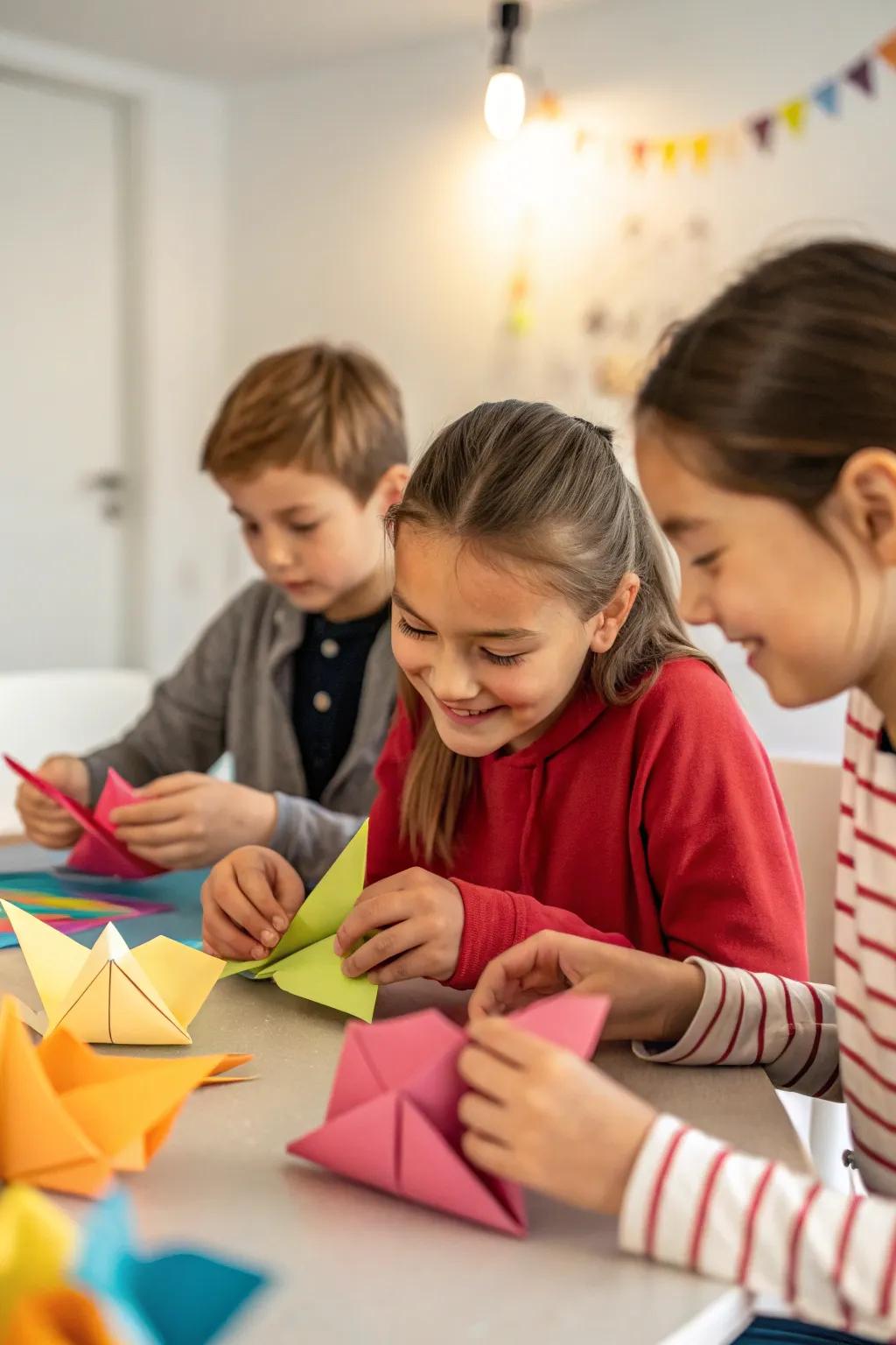 Origami is a peaceful art that enhances concentration and imagination.