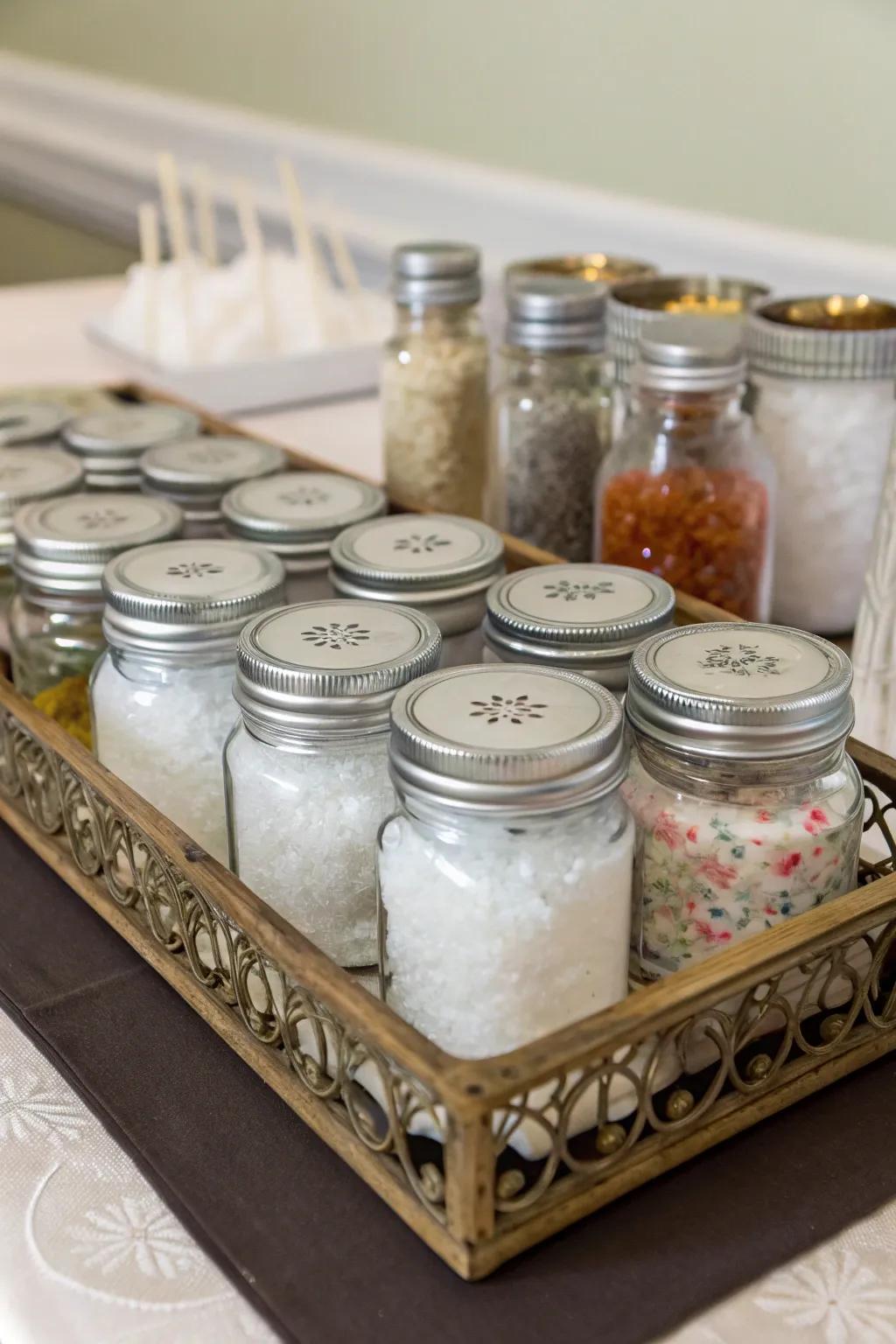 Diverse jar collection for versatile Epsom salt storage