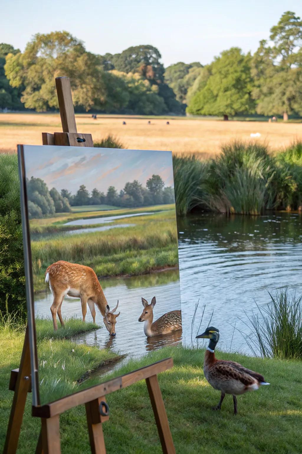 Wildlife displayed in their serene environment.