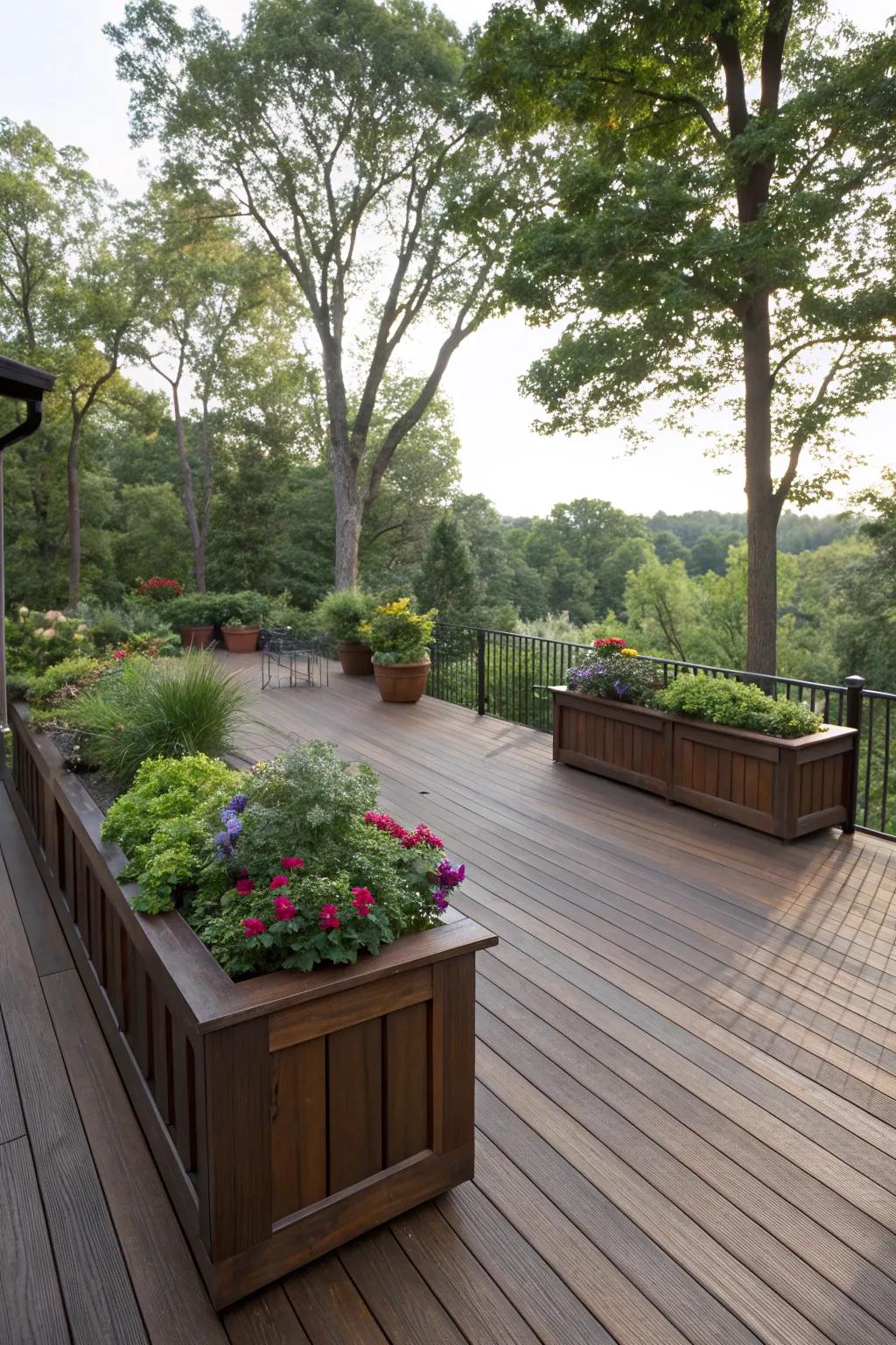 Incorporating nature enriches the beauty of your deck.
